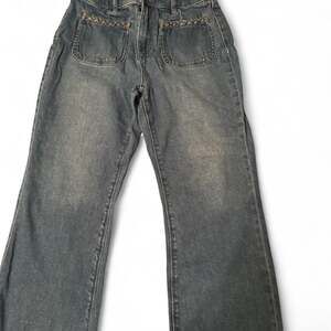 LOFT The Kick Crop Braided Detail Petite Denim Jeans Size 28